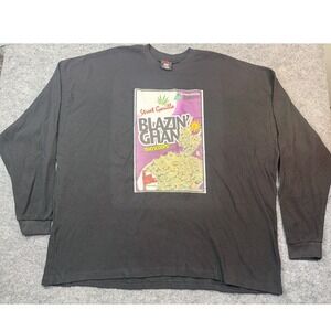 Vintage Zeep World Sports Mens 4XL Blazin Ghan‎ Graphic Thermal Shirt Black